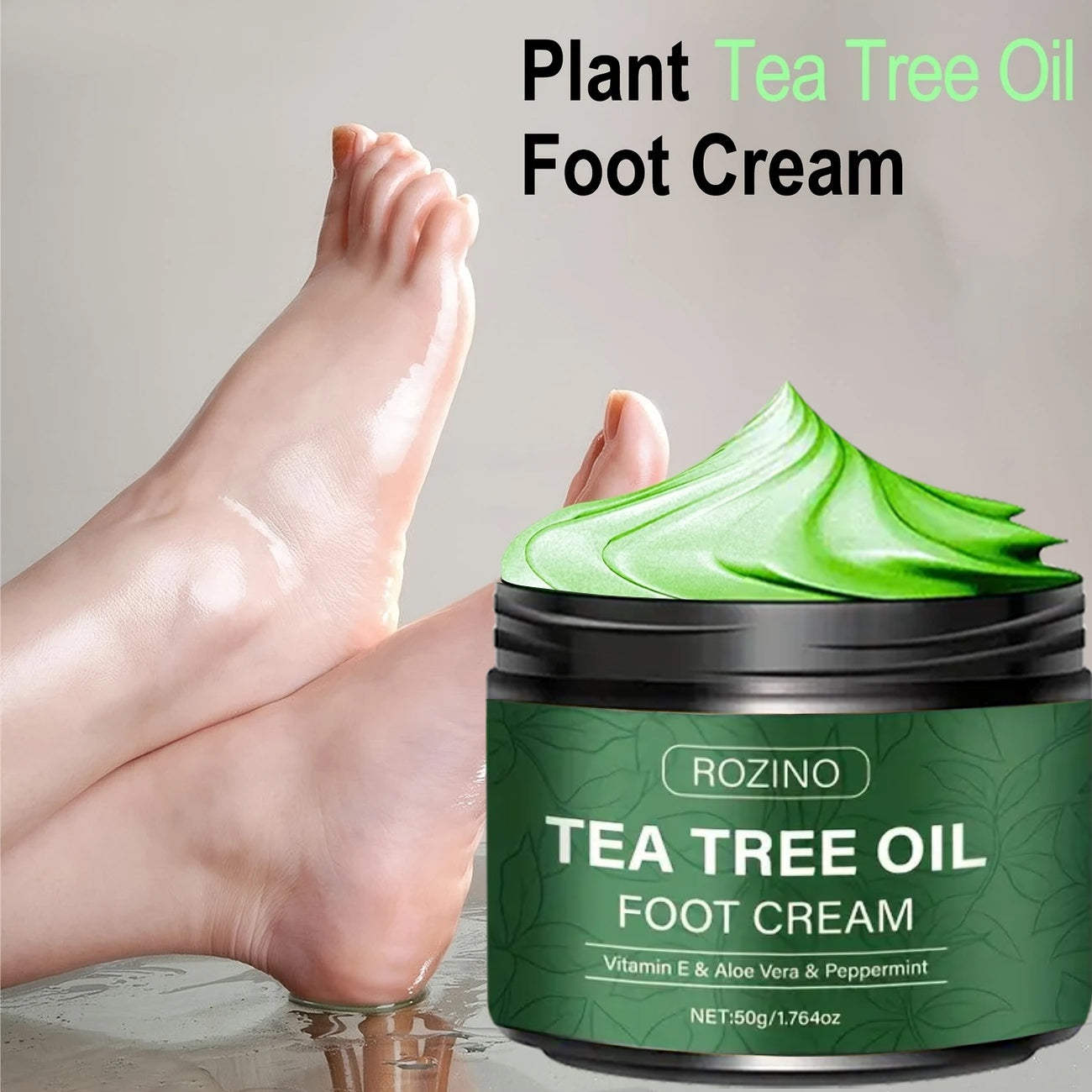 AllSeasons FootCare – Teebaumöl Fußcreme mit Aloe Vera & Vitamin E