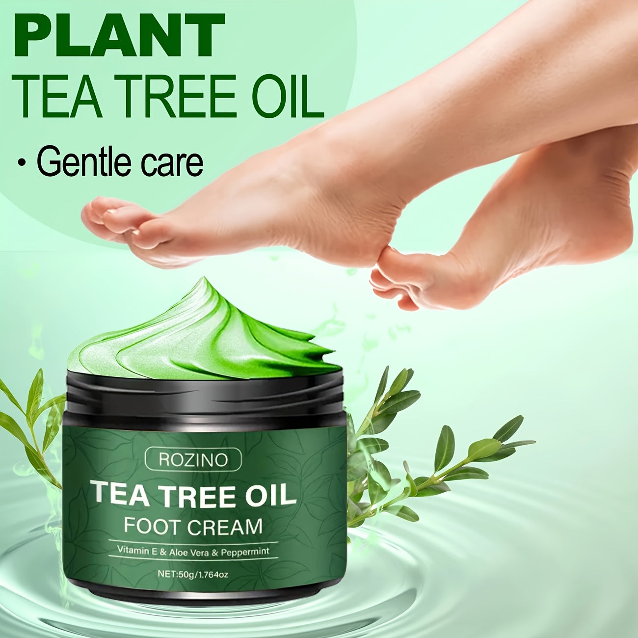 AllSeasons FootCare – Teebaumöl Fußcreme mit Aloe Vera & Vitamin E